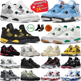 Basketball Shoes 4 Military Black Cat 4s sports shoes Blue Red Cement Thunder Pine Green White Cool Grey Men Women Sp black cat Height Increasing Shoes