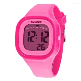 Wristwatches Top Selling Manual Wind Watch Women Boy Kid Light Men Wrist Sport Digital Girl Silicone Pk Women'S