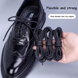 Cotton Waxed Shoe laces Round Leather Shoelaces for Oxford Boots Waterproof Shoelace 6080100120140180cm individual package 240419