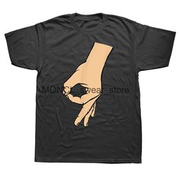 Men's T-Shirts Funny Okay Ok Hand Sign T Shirts Summer Style Graphic Cotton Strtwear Short Slve Birthday Gifts T-shirt Mens Clothing H240506