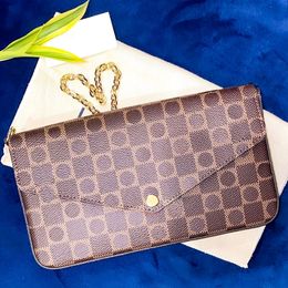Trio Luxurys chain baguette Shoulder envelope bag Designer handbag classic flap Clutch Crossbody Purse tote bag for Woman Multi Felicie Pochette mens Wallet bags