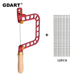 Zaag Coping Saw Aluminum Alloy Frame Fret Saw with Diamond Wire Jigsaws for Jade Stone Ceramic Glass Wood Metal Accurate Cutting