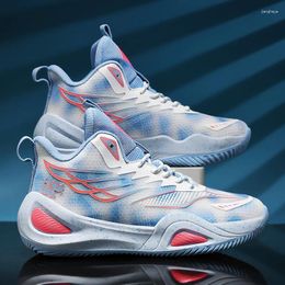Basketball Shoes Outdoor Mesh Men Fashion Design Blue Breathable Men's Sneakers Comfort Non-slip Women's Sports