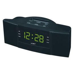 Clocks Exquisite Dual Band Alarm Sleep Clock AM/FM Radio with LED Display European Plug