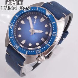 Wristwatches DEBERT 41MM Custom Logo NH35 Movement Calendar Window Sapphire Glass Luminous Automatic Mechanical Watch