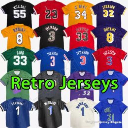 Tutte le maglie da basket retrò star top vintage 09 10 King Buck t 76 East Sixer Magics Williams Iverson O Neal Oneal Johnson Bryant Pippen Bird 2009 Bull t