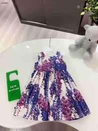 Popular girls skirt Gradient leaf pattern print Princess dress Size 100-160 CM kids designer clothes summer baby partydress 24April