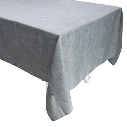 Pads Modern Solid Gray Table Cloth Cotton Linen Rectangular Khaki Tablecloth Dining Table Cover Cloths Rustic Wedding Decoration
