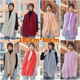 Scarves Luxury Scarf Women Candy Coloured Cotton Linen Solid Colour Female Shawls Beautiful GiftsScarves Kimd223187718