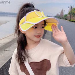 Caps Hats Korean style new childrens cute baby British rabbit protection sun neutral air top hat WX