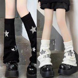 Women Socks For Girls Japanese Lolitas Warmer Star Knit Long Gothic Harajuku Cover Stockings B85D