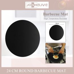 Accessories Reusable Bbq Baking Mats Kitchen Accessories Tools 1pcs Nonstick Mat 24 Cm Pan Fry Liner Kitchen Tools And Gadgets Round Shape