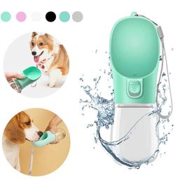 Dog Bowls Feeders Puppy Water Bottle Portable Cup For Small Medium Big Dogs Cats Outdoor Travel Leak Proof Chihuahua Pet Supplies H240506