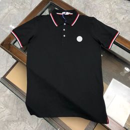 Designer mens polo shirt fashion luxury tshirt business solid Colour sports leisure polo slim fit top fresh breathable cotton