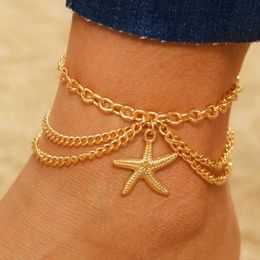 Anklets Bohemia Heart Female Anklets Barefoot Crochet Sandals Foot Jewelry Leg New Anklets On Foot Gold Color Ankle Bracelets For Women
