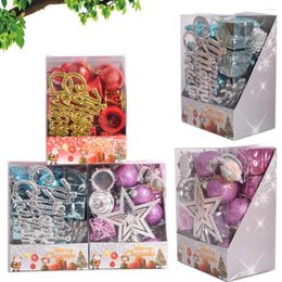 Christmas Decorations 32pcs Pendant Tree Hanging Year Home Ornament Drum Bell Ball Gift Pack Navidad