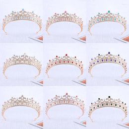 Hair Clips Upscale Crystal Gem Crown Ornaments Fashionable Noble Banquet Wedding Women's Accessories