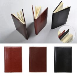 Mini Business Notebook Mini Pocket Portable Journal Diary Book PU Leather Cover Note Pads 240507
