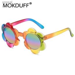 Sunglasses Childrens Flower Sunglasses Rainbow Colorful Cute Round Childrens Glasses Childrens Boys and Girls Outdoor Activities WX