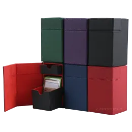Games MidLarge size Card Case Deck Box Board Game PKM YGO TCG Magical Cards Black Red Green Blue Purple Container: 100+