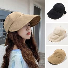Wide Brim Hats Cotton Outdoor Travel Big Anti-UV Soft Women Girl Sun Visor Bows Bucket Hat Baseball Cap