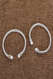 Luxury Bracelets Twist Bracelet Bangle Cuff Designer Jewelry Love Womens Gold Men Copper Wire Fashion Pearl Jewelry6048855