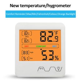 Gauges Digital Temperature Humidity Meters Indoor Outdoor Weather Station Hygrometer Thermometer With Backlight