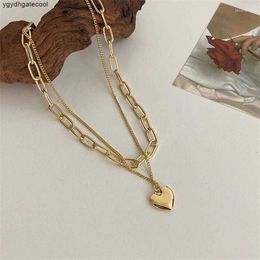 Pendant Necklaces 2023 Fashion Asymmetric Lock Necklace For Women Twist Gold Silver Color Chunky Thick Choker Chain Party Jewelry