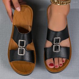 Slippers ZOVE Wedge-heeled For Summer Wear With Thick Soles