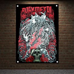 Accessories Rock Band Posters Banners Flags Scary Bloody Heavy Metal Music Poster Tapestry Hanging Painting Background Decor Cloth BABYMETAL