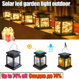 Candles Solar LED Lights Outdoors Floor Lanterns Powered Candle IP65 Terraza Indoor Hanging Balcony Lamp Decorations Lighting For Garden