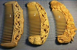 Natural Genuine white jade comb carving all kinds of styles with exquisite box a picture fragrance lasting No 286485504