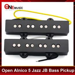 Accessories Open Alnico 5 Jazz JB Bass 4 String Pickup Neck or Bridge Pickup Braided Cloth Cable Bass Parts