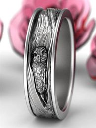 Vintage 925 Sterling Silver Tree Wood Owl Ring Anniversary Gift Engagement Wedding Jewelry Rings size 6 134597633