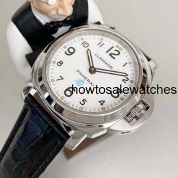Business Wrist Watch Panerai Mens Chronograph Luminor Series 44mm Diameter Precision Steel Manual Mechanical Mens Watch PAM00775