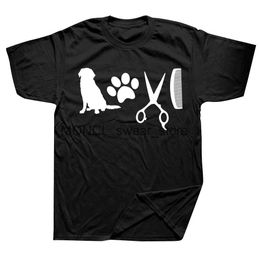 Men's T-Shirts Funny Love Dog Grooming Groomer T Shirts Graphic Cotton Strtwear Short Slve Birthday Gifts Summer T-shirt Mens Clothing H240506