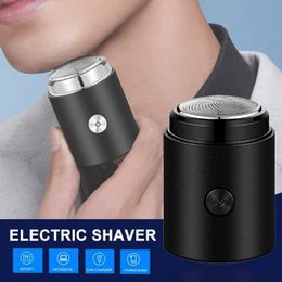 Electric Shavers Electric Razor For Men Mini Travel Shaving Machine Washable Portable Mens Beard Trimmer Razor USB Rechargeable Washable Y240503
