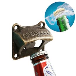 Vintage Bottle Opener Wall Mounted Wine Beer Tools Bar Drinking Accessories Home Decor Kitchen Party Supplies 240428