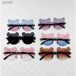 Sunglasses Sunglasses for children and girls baby glasses spring and summer sunshine for boys UV protection for mirror surfaces cute bears hot selling WX