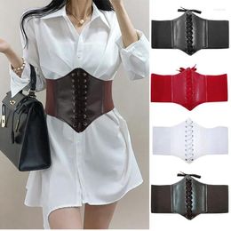 Belts Fashion Corset Wide Pu Leather Slimming Body Waistband For Women Elastic High Waist Belt Cinto Feminino Ceinture Femme