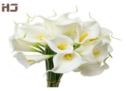 Calla Lily 2015 Artificial Flower Pu Real Touch Home Decoration Flowers 30Pcs Lot Wedding Bouquet Xz 014Decorative Flowers2358268