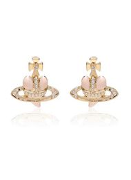 Stud Trend Heart Earrings For Women Shining Crystal Gold Pink Black Anime Earring Jewelry Gift Accessories 2211073365418