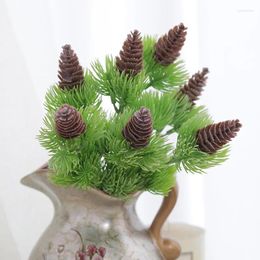Decorative Flowers Artificial Plant Green Pine Ball Water Grass Bundle Fake For Family Wedding Office Accessories DIY Faux Flower