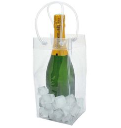 Shippng 50pcslot PVC Ice Bag Wine cooler chiller Gift bags Wine Tool4976574