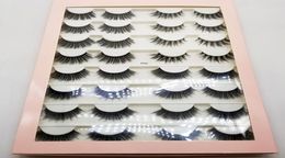 16 Pairs Mink Lashes bulk Natural False Eyelashes Thick Fake Lash Handmade Soft Eyelash Makeup Extension whole1228574