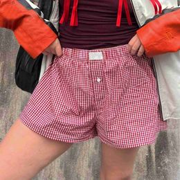 여자 반바지 y2k 세련된 평범한 반바지 여자 귀여운 파자마 반바지 캐주얼 파자마 반바지 탄성 허리 버튼 캐주얼 가방 스포츠 셔츠 wx