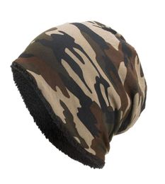 Cycling Caps Masks High Quality Mens Womens Ladies Camo Camouflage Beanie Hat Woolly Knit Skater Ski Winter Warm1674467