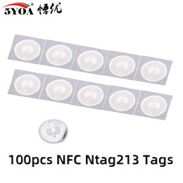 Card 100pcs Nfc Tag Sticker 13.56mhz 213 Universal Label Rfid Tag Key Tags Ultralight Token Patrol