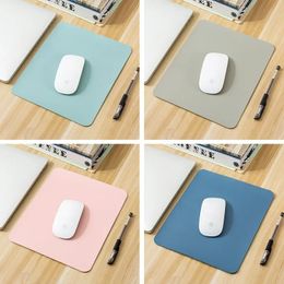 1pc PU Leather Mouse Pad Simple Solid Color Waterproof Desk Pad Kawaii Oversized Computer Accessories Office Supplies