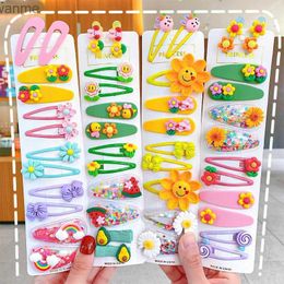 Hair Accessories 1 set of cute girl cartoon animal flower hair candy color hair clip bucket headband childrens hair accessories new WX